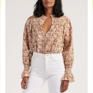 NWT Cleobella Reza Blouse Tamil Block Print Large